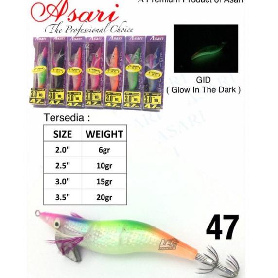PALING DIMINATI W29 UMPAN CUMI ASARI 47 UMPAN PANCING TERLARIS KAIL PANCING CUMI 2.0 2.5 3.0 3.5 ㊠