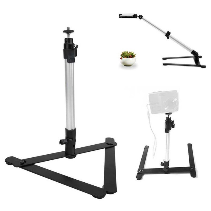 Terlaris Tripod Stand Holder Hp / Kamera - Untuk Foto Unboxing / Youtuber