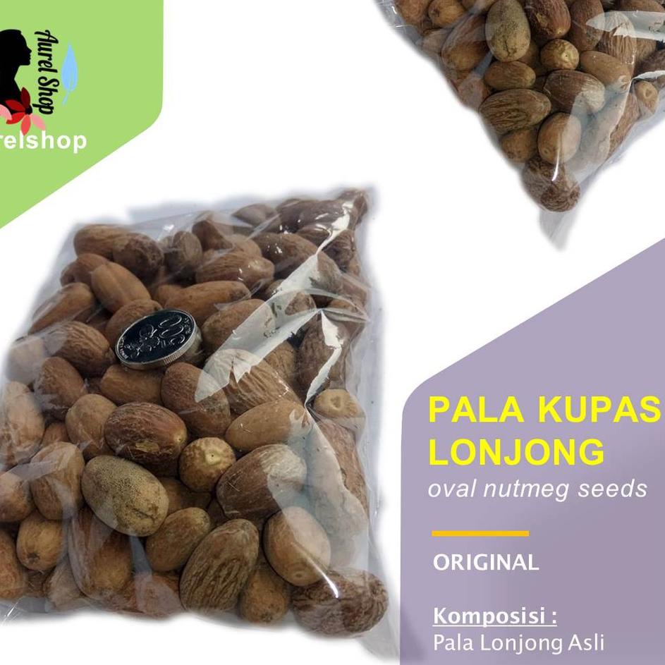 

➫ Biji Pala Kupas Lonjong 250 g, 500 g, 1 kg (Nutmeg seeds) ➳