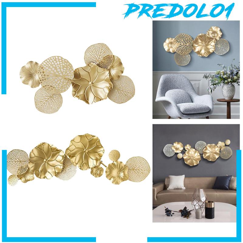 [Predolo1] Leaf Metal Wall Decor Pajangan Artwork Lotus Leaves Statue Untuk Kamar Mandi Kamar Tidur
