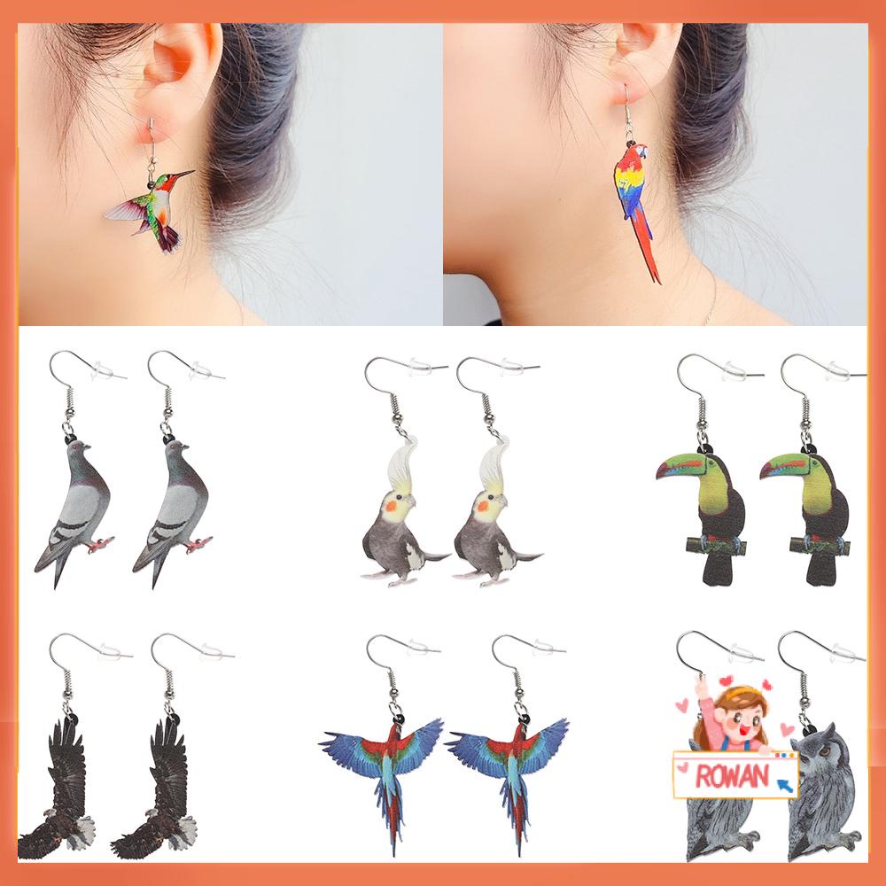 R-flower Bird Anting Fashion Nuri Akrilik Earbob