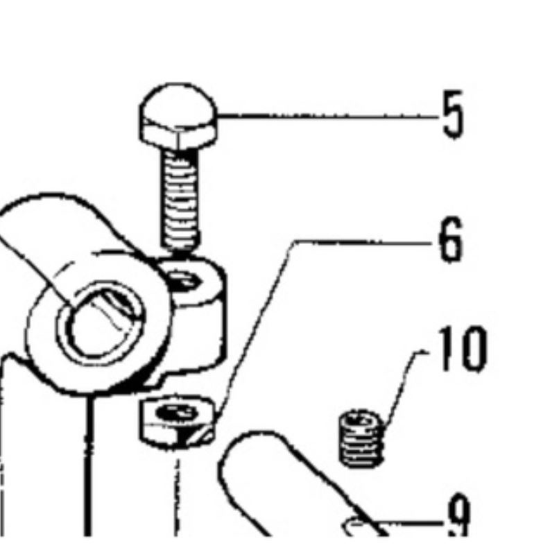 Baut 115585-001 &amp; Mur 152997-001 Mesin Jahit Lubang Kancing Brother B-814