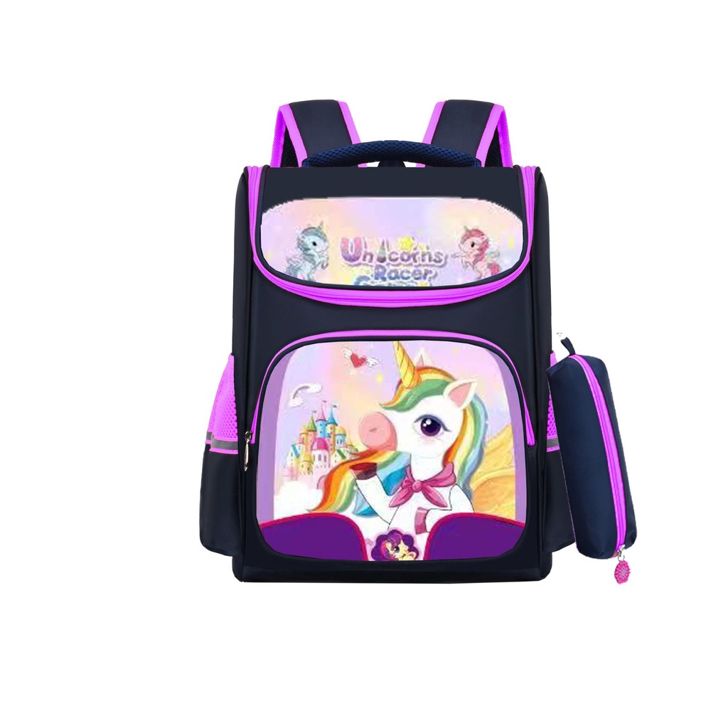 NEW TAS RANSEL ANAK SEKOLAH SD IMPORT FREE TEMPAT PENSIL 2IN1 3D 00510-00517