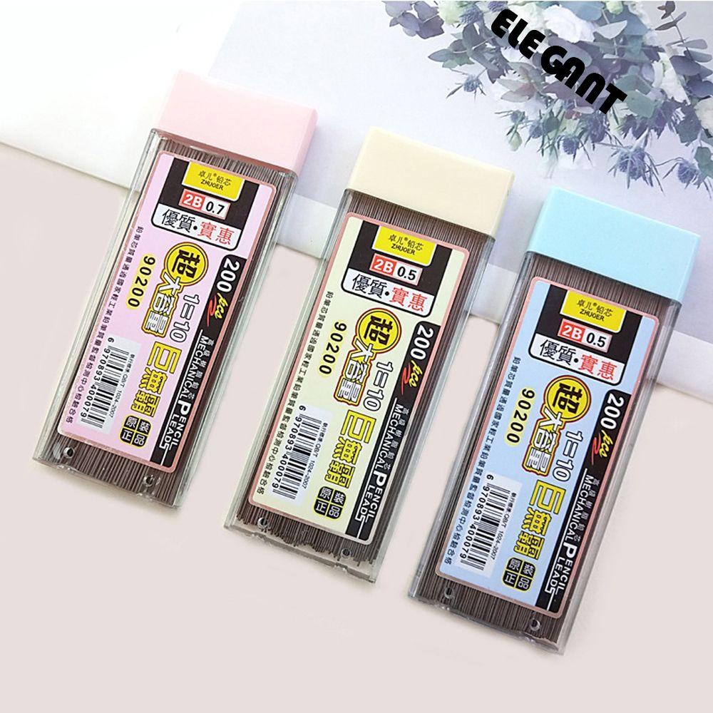 [Elegan] Pensil Mekanik Memimpin Portabel 0.5/0.7mm Kantor Sekolah 2B Pensil Refill Alat Tulis Seni Sketsa Tergantikan Inti Pensil