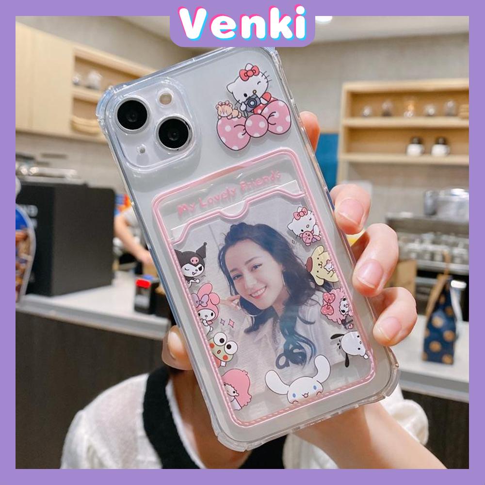 For iPhone 14 Pro Max Card Holder Case Clear Card Storage Back Cover Cute Cartoon Cat Camera Protection Shockproof For iPhone 14 13 12 11 Plus Pro Max 7 Plus X XR