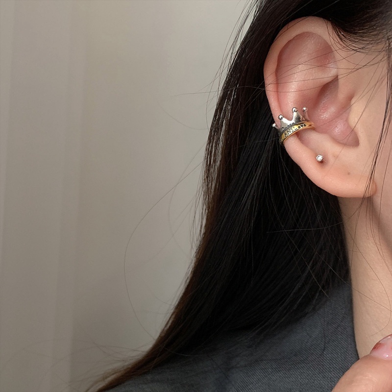 Mencegah Alergi Mahkota Telinga Klip Anting Untuk Wanita Mode Baru Kreatif Anting Pesta Perhiasan Hadiah