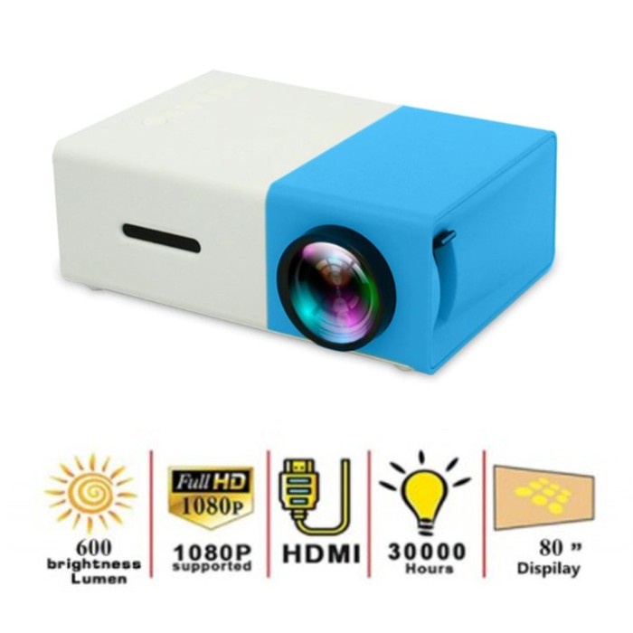 

[[JNT COD]] Mini Proyektor LED YG300 / YG-300 / YG 300 LCD Portable Projector Home - Kuning