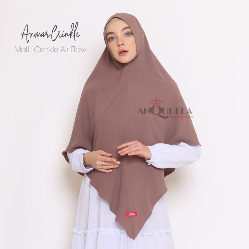 Anqueela khimar anmar crinkel / jilbab kringkel / Bergo instan crinkle/ kerudung syari jumbo TERLARI