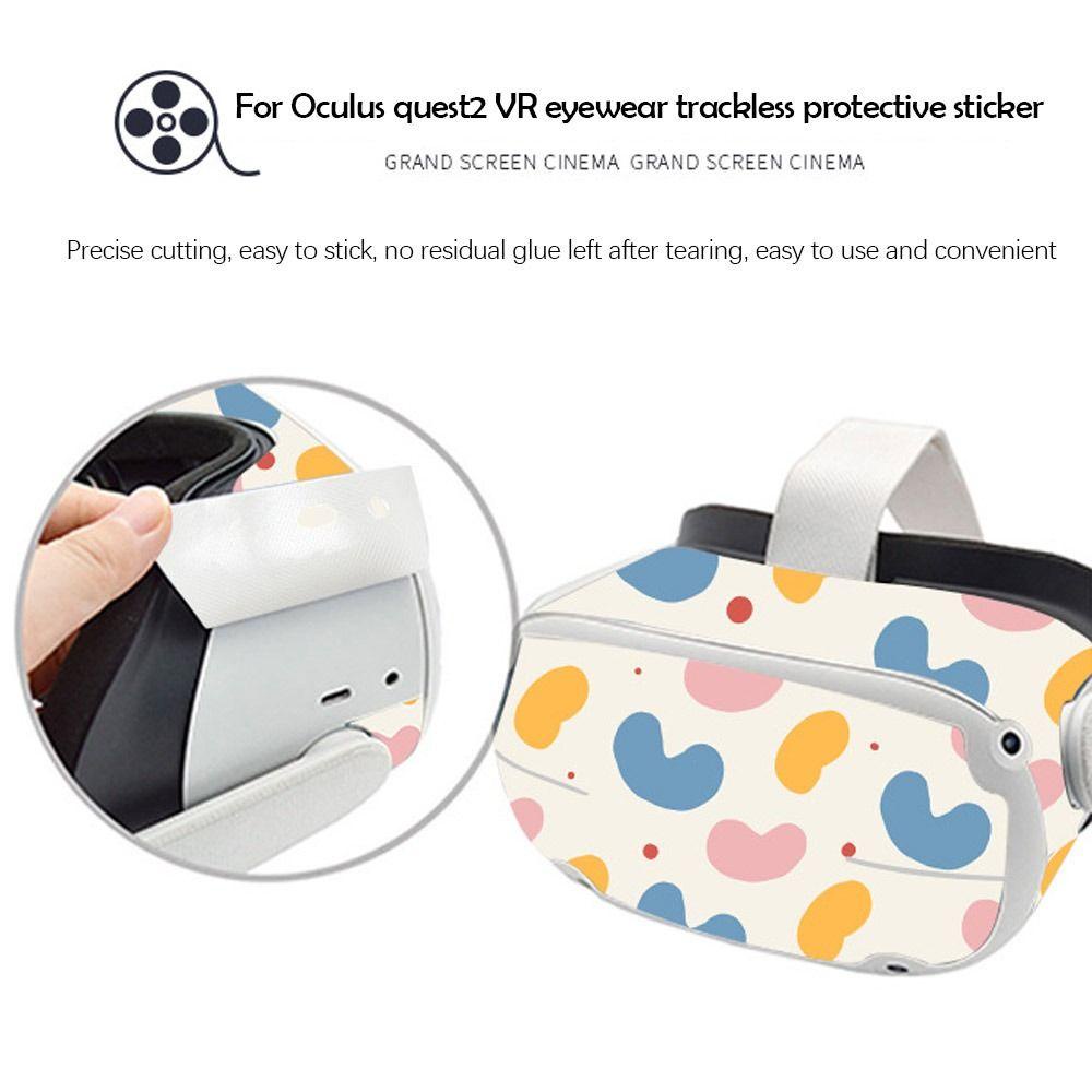 POPULAR Populer VR Headset Skin DIY Decal Wrapping Cover Controller Stiker Untuk Oculus Quest2