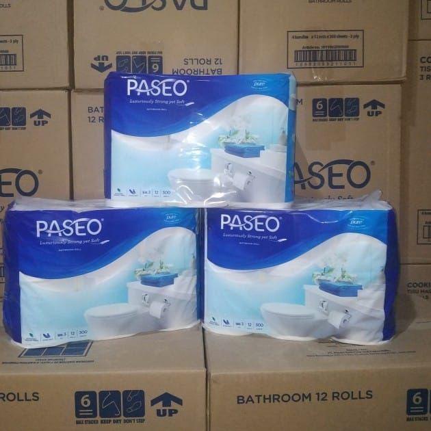 ✰ Tissue toilet Paseo 12 rolls 3 ply / tissue bathroom paseo / tissue toilet paseo non embossed 12 r