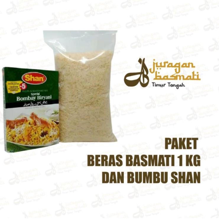 

[ SALE ] PAKET BERAS BASMATI 1KG & BUMBU SHAN BRIYANI