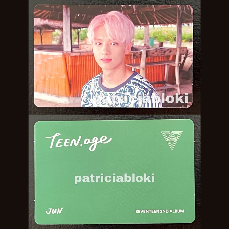 Official Photocard Jun Seventeen Pc Album Teen Age Green Ver TA Green Batangas wonwoo mingyu jeongha