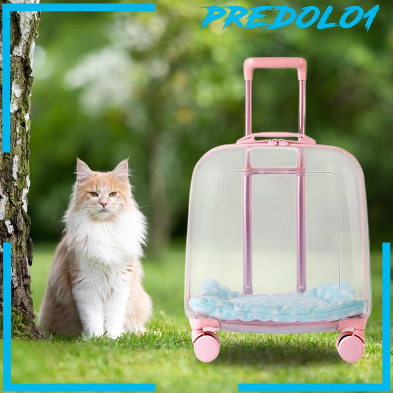 [Predolo1] Troli Kucing Case Anjing Bernapas Hiking Kitten Kitty Tote Pet Rolling Carrier