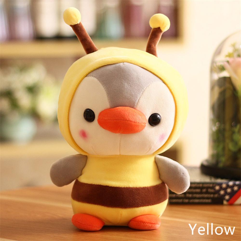 Timekey 25cm Pinguin Mainan Mewah Cosplay Unicorn Kodok Hiu Lebah Cuddly Plushie Bayi Appease Boneka Ulang Tahun Dekorasi Rumah Untuk Anak Kids N4U8