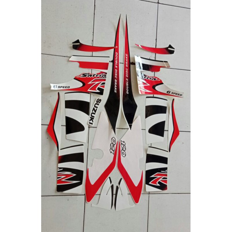 striping satria lumba merah putih