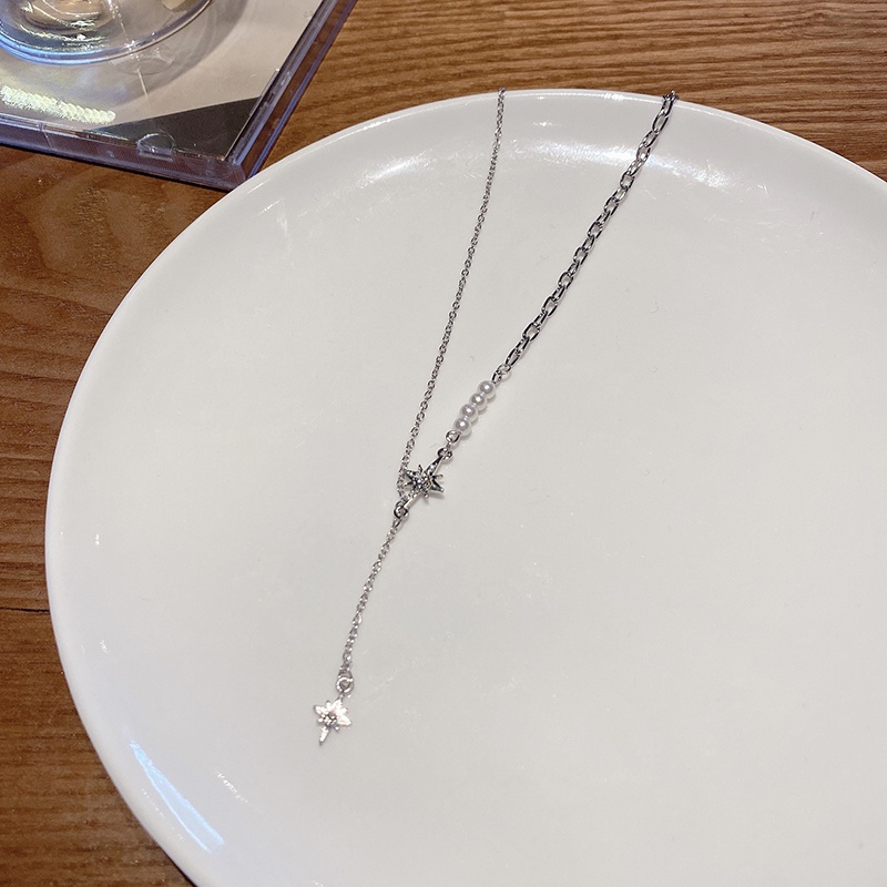 Kalung Kupu-Kupu Jepang Dan Korea Baru, Kalung Mutiara Bermutu Tinggi Kecil Untuk Wanita