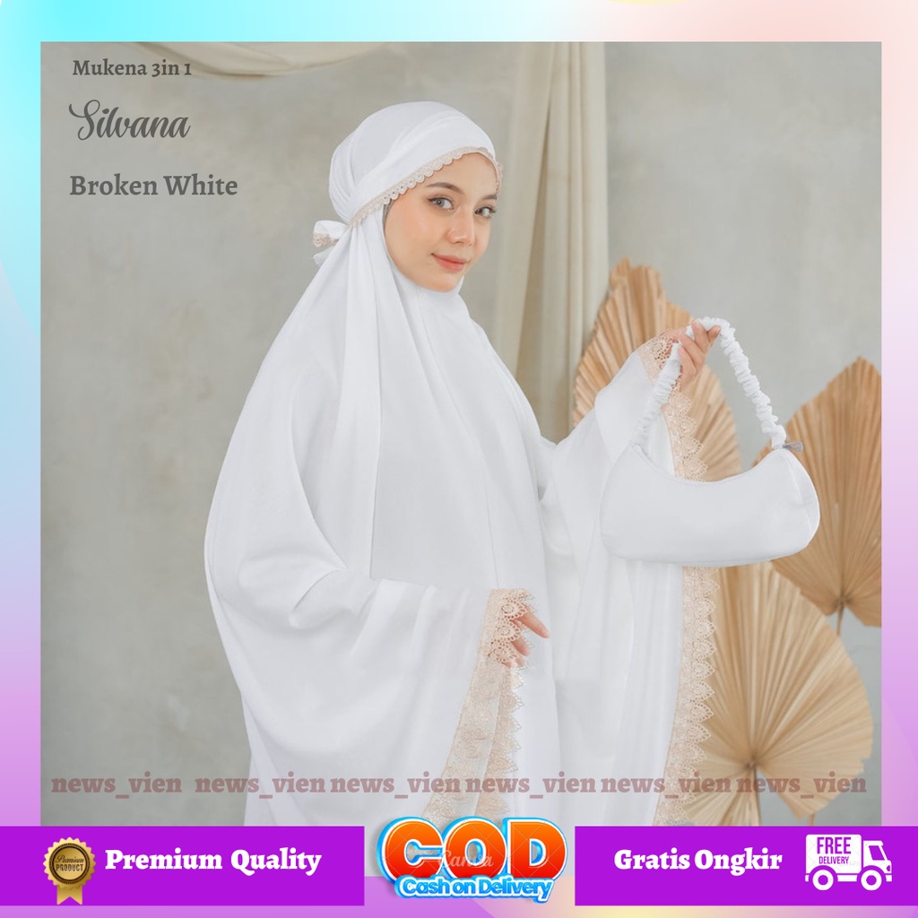 Mukena Terbaru 2023 - Mukena Dewasa terbaru putih premium adem polos cantik mukenaa waqiah sholat tr