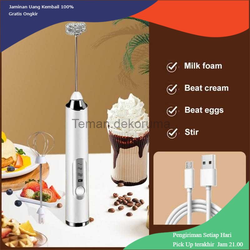 TD - DPR Pengocok Telur Susu Kopi 2in1 Electric Hand Mixer Milk Frother - HM23