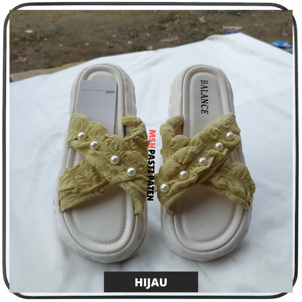 Sandal Selop Silang Tebal import Wanita Sandal Tebal Empuk Dipakai