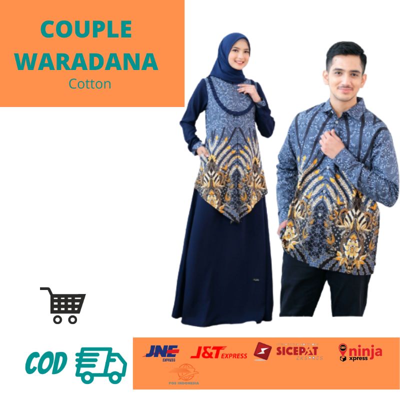 COUPLE WARADANA BY LUBI BAJU COUPLE TERBARU MODEL GAMIS BATIK MODEL KOKO BATIK MODEL COUPLE LEBARAN 