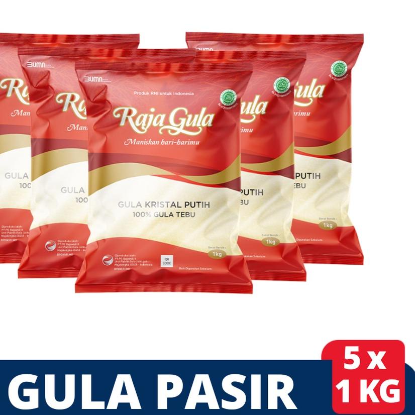 

☇ Raja Gula Merah Gula Pasir Kristal Putih 5 Pcs @ 1 Kg ◙