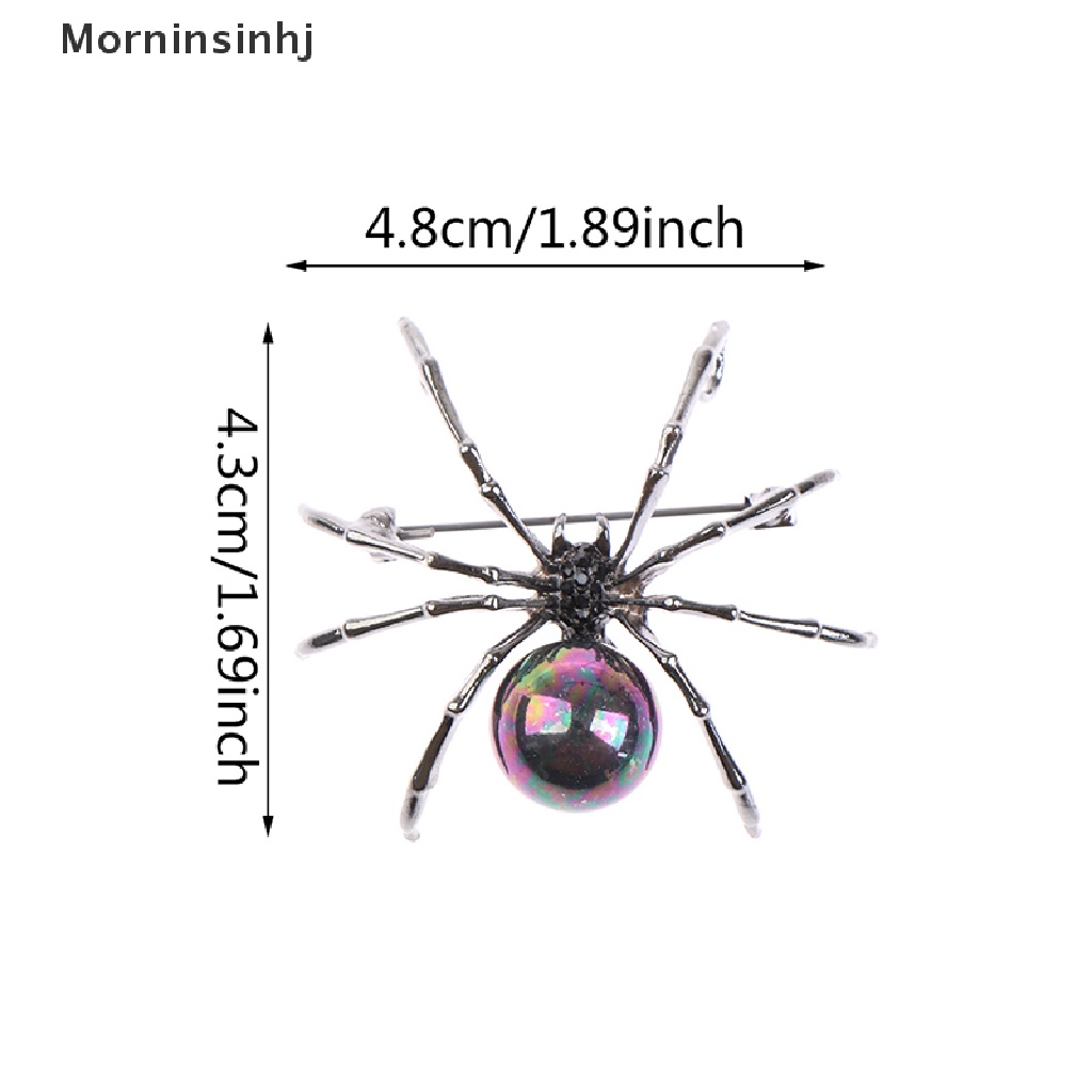 Mornin Fashion Wanita Berlian Imitasi Mutiara Imitasi Spider Bros Pin Korsase Lapel Perhiasan Hadiah id