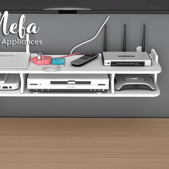 ✽ Rak Dinding Gantung Serbaguna Tempat Wifi DVD Recoder PS4 Floating Shelf Ambalan Dinding ☎