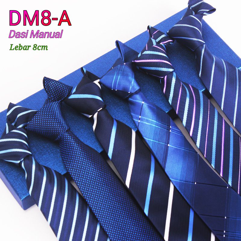 Dasi Pria Manual Panjang Formal DM8-A Lebar 8cm