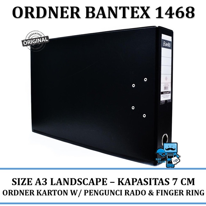 

Odner Bantex 1468 - Ukuran A3 Landscape - Kapasitas 7 Cm - Original