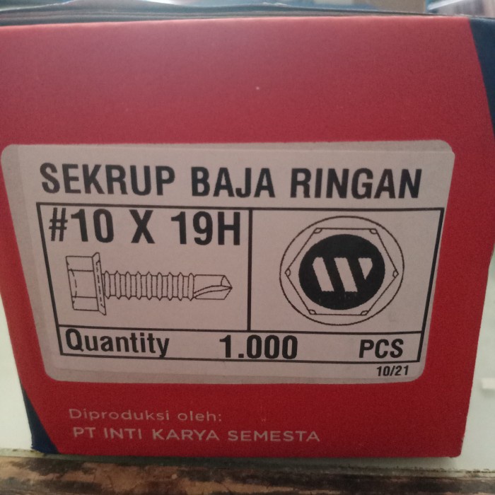 Best Seller Baut Baja Ringan 10X19 Wilson / Skrup Baja Ringan 2Cm Per Dus 1000Pcs