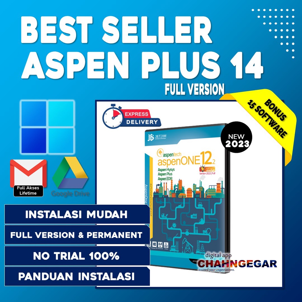 ASPEN ONE HYSYS 14 Full Version Lifetime Software Aspen Plus 12 Aspentech 11 Hysys Simulator Matematis Industri Kimia