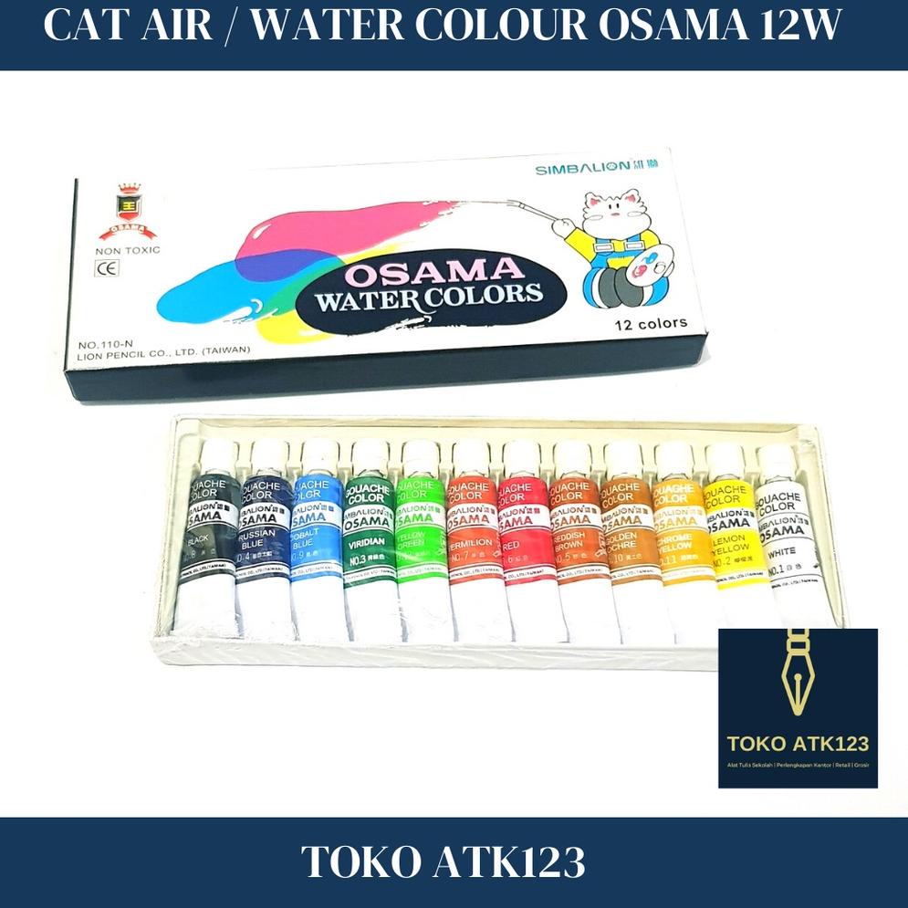 

K87 Cat Air / Water Colours / Cat Lukis Merk Simbalion Osama 12 Warna READY STOCK ㊬