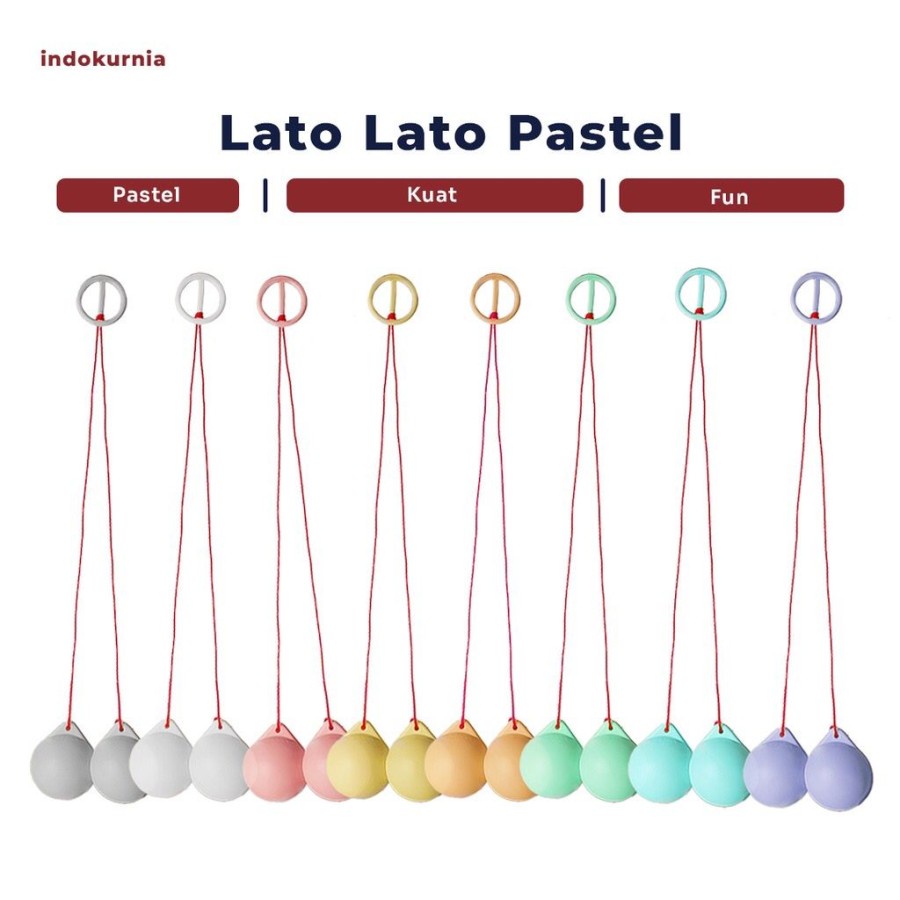 Lato Lato Mainan Viral Warna Pastel