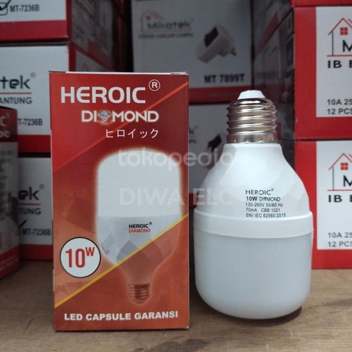 Lampu LED HEROIC DIAMOND 10 WATT BERGARANSI