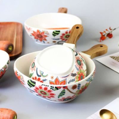 Zinnia Bowl with Handle | Mangkuk Keramik by Mamasan Co