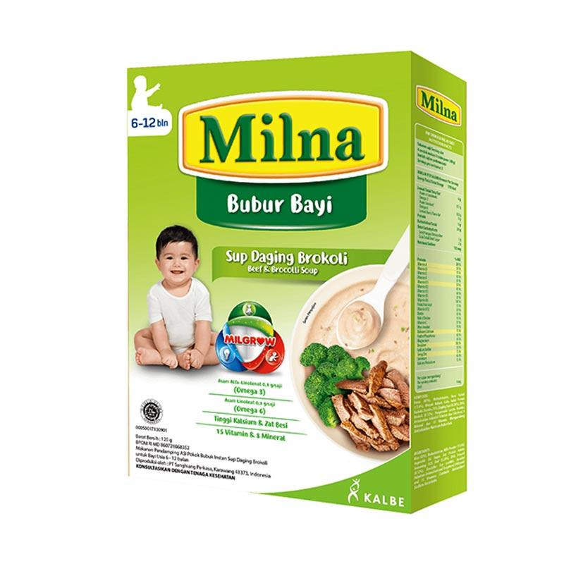 MILNA 6-12 BULAN BUBUR SUP DAGING BROKOLI 120(24)