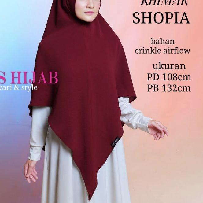 ✿ KHIMAR SHOPIA CRINKLE /HIJAB SYARI 1 LAPIS/ JILAB LV/KHIMAR PREMIUM/HIJAB CRINKLE AIRFLOW original
