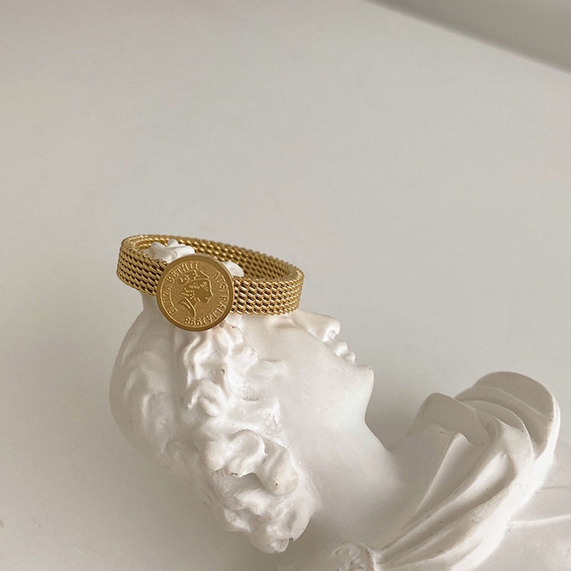 Cincin Bahan Titanium Steel Gaya Eropa Amerika Untuk Wanita