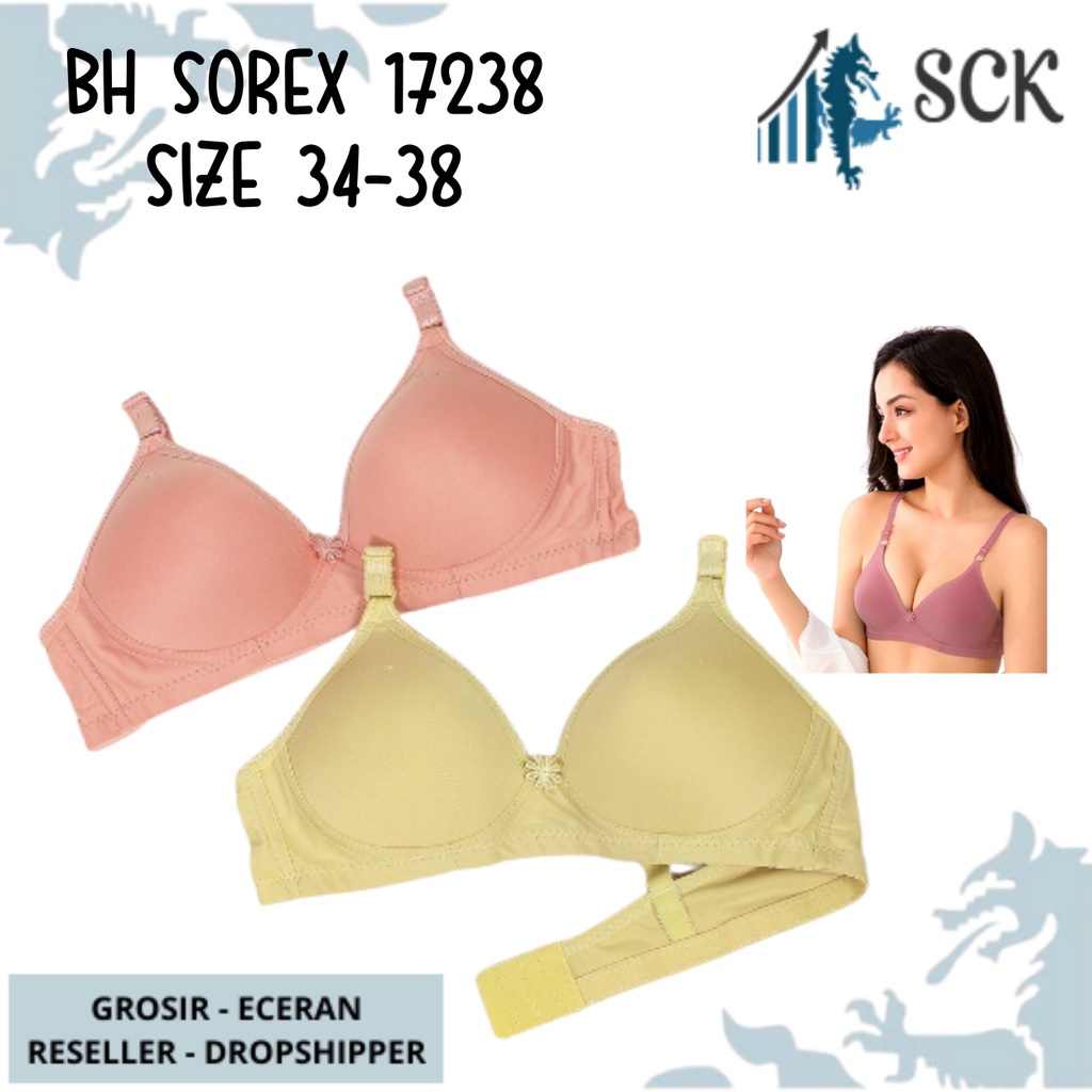 BH SOREX 17238 Tanpa Kawat Busa Tipis Soft / BH SOREX 17238  Soft / BH SOREX / Pakaian Dalam SOREX 17238 - sckmenwear GROSIR