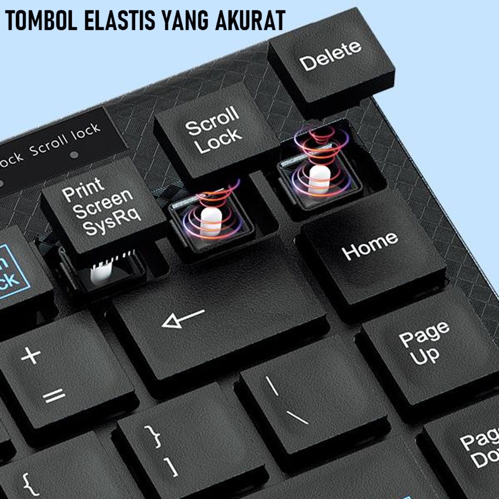 ROBOT Keyboard RK10 Portable Mini Wired Ultra-Thin USB Tombol Silent Click Original