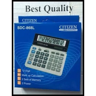

Kalkulator/Calculator 12 Digit Angka Citizen Sdc-868L