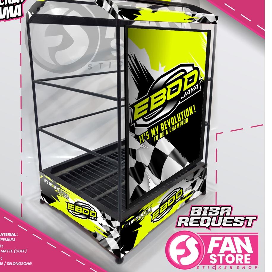 [cod]  Stiker Decal SANGKAR KOTAK Sangkar EBOD JAYA Sangkar ORIQ JAYA Sangkar Kicau MANIA KACER KENA