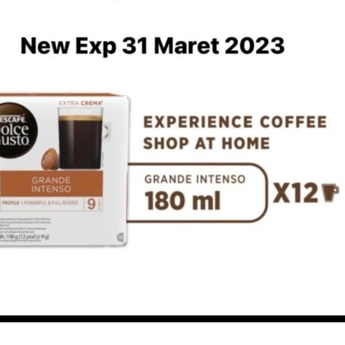 

➳ NESCAFE DOLCE GUSTO GRANDE INTENSO-12 CAPSULE EXP MARET 2023 ❆