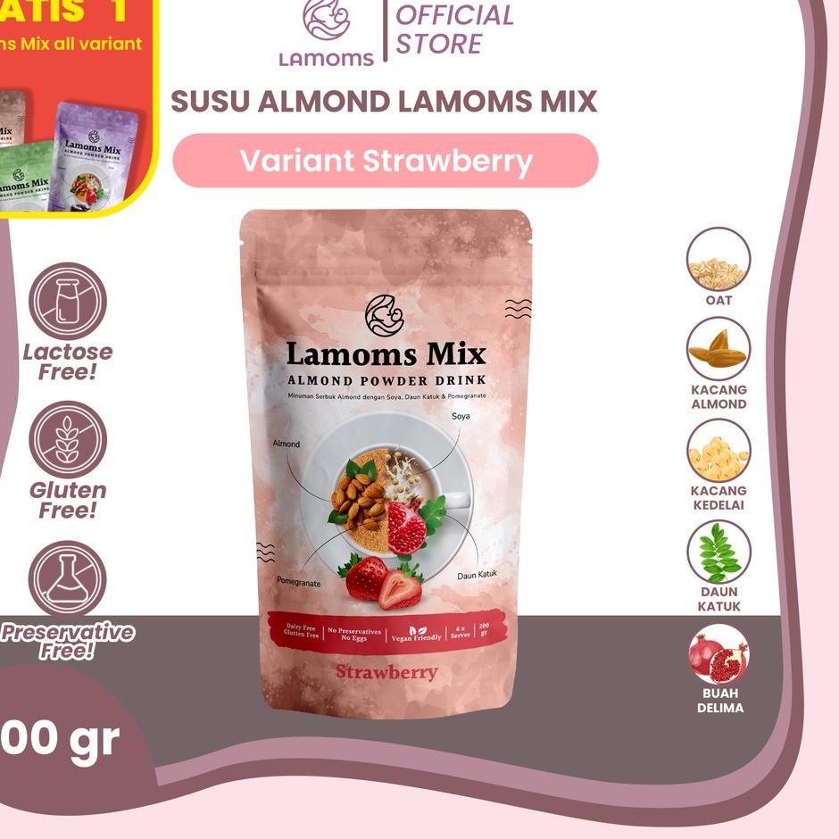 GROSIR [BELI 2 GRATIS 1] LAMOMS MIX Almond Milk - 200gr - Booster ASI - Plus Oat & Soya & Katuk Extr