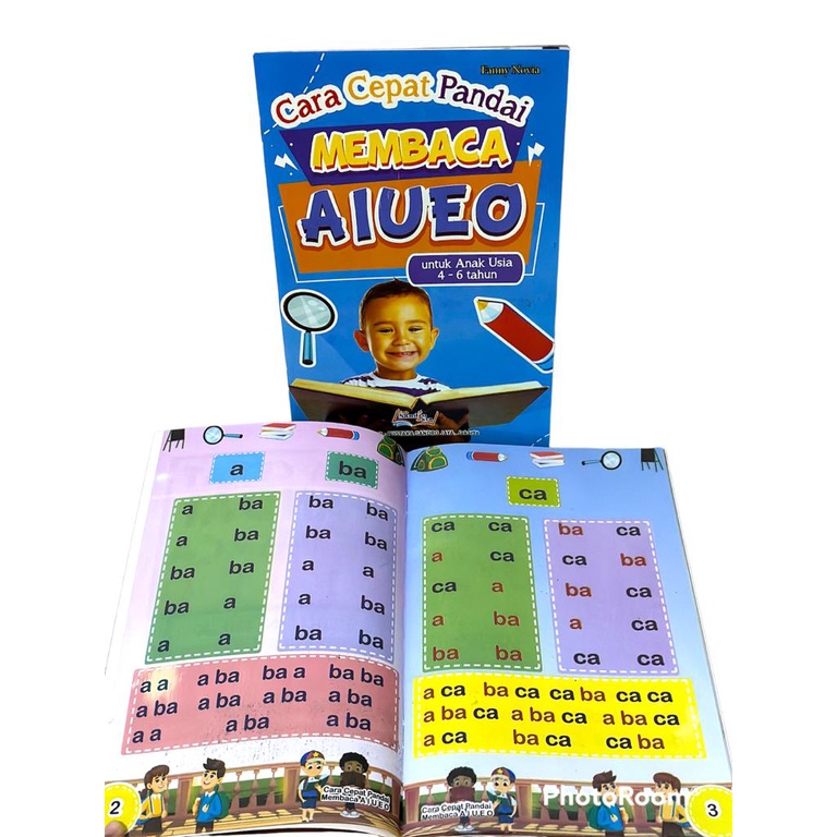 Buku Anak Cara Cepat Pandai Membaca AIUEO Untuk Usia 4-6 Thn SDO - TBS