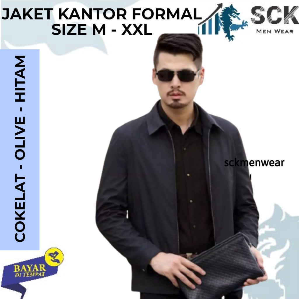 Jaket Pria TOPGUN Model SBY Polos / Pakaian Kantor Business / Baju Kerja Formal- sckmenwear GROSIR