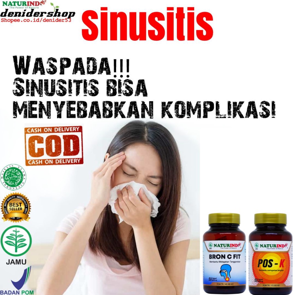 Paket obat herbal sinus Sinusitis hidung mampet ampuh naturindo