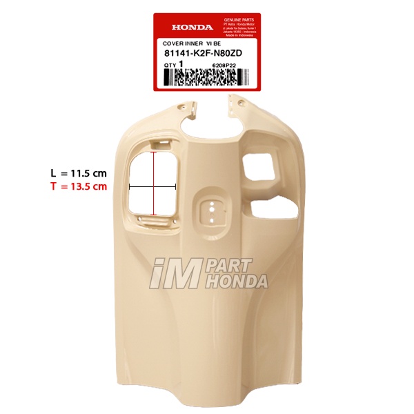81141-K2F-N80ZD Cover Inner Kontak Dashboard Scoopy eSP K2F 2023 Krem Cream