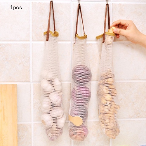 Tempat Buah Gantung / Tas Jaring Gantung Penyimpanan Buah Bawang / Keranjang Buah Jaring