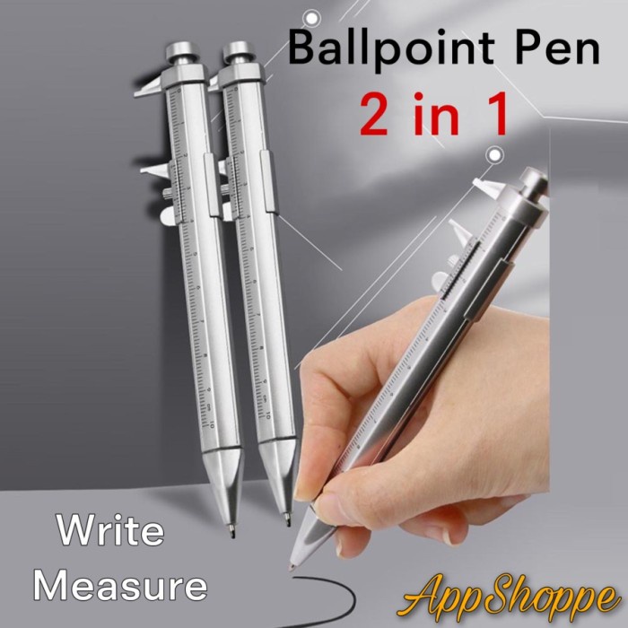 

!!!!!!] Ballpoin Pen 2 in 1 Multifungsi Multifunction WRITE MEASURE RULER